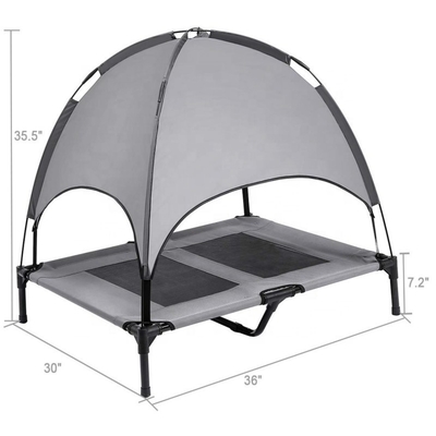 BSCI 36in Outdoor Dog Cot With Canopy 600D PVC Foldable