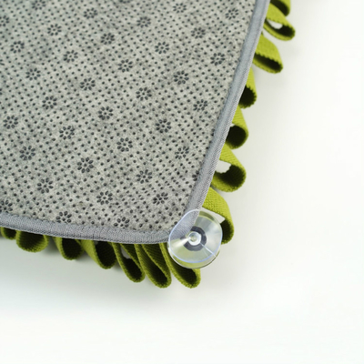30cm 6cm Homemade Dog Snuffle Mat Army Green 4 Silicone Suction Cups