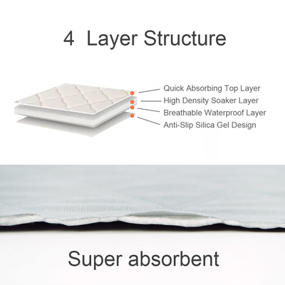 Breathable 60cm 4 Layer Indoor Pet Training Mat Super Absorbent