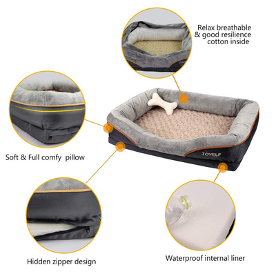 35D SGS Silentnight Orthopedic Dog Bed Couch With Zipper