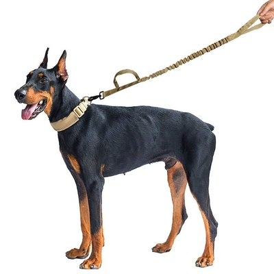 Nylon 1.5in Adjustable Dog Harness 20in Embroidered Tactical Dog Collar
