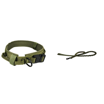 Nylon 1.5in Adjustable Dog Harness 20in Embroidered Tactical Dog Collar