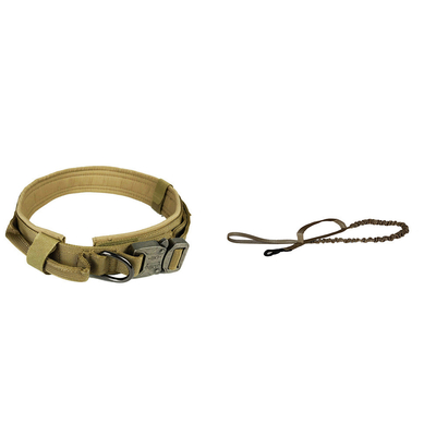 Nylon 1.5in Adjustable Dog Harness 20in Embroidered Tactical Dog Collar