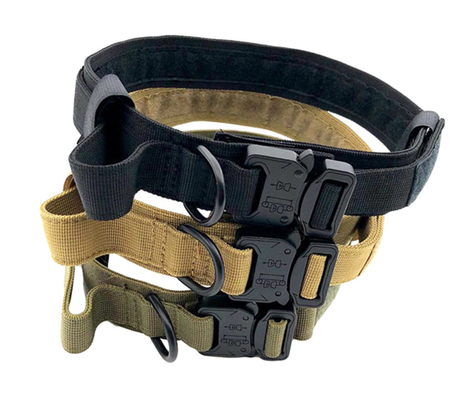 K9 Khaki No Pull Tactical Dog Harness 1000D Nylon Vest