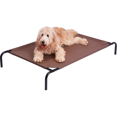 80cm SGS Elevated Dog Cot Bed 600D PVC Summer With Canopy