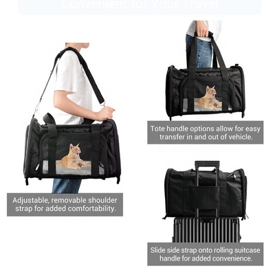 Oxford 10.6in Dog Carrier Airline Approved 17in Foldable Travel Dog Crate