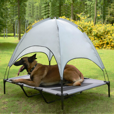 BSCI 36in Outdoor Dog Cot With Canopy 600D PVC Foldable