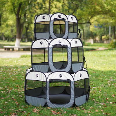 Oxford 91cm Dog Playpen Fence 58cm Heavy Duty Metal Playpen