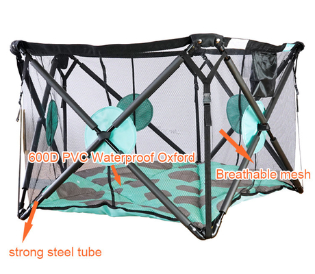 Waterproof BSCI Portable Dog Exercise Pen 600D PVC Playpen