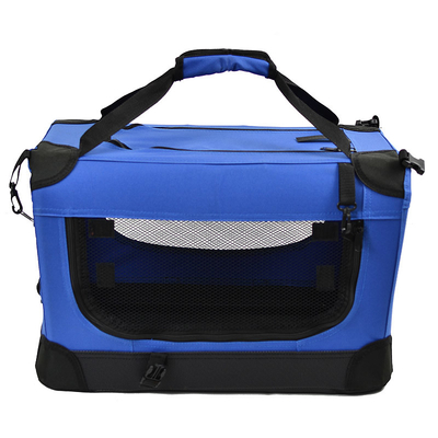 24in Seatbelt Attachments Foldable Pet Carrier 16in Fold Up Dog Kennel