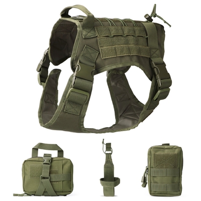 SGS 25cm Lightweight Dog Training Vest 1000D Nylon With Detachable Pouches