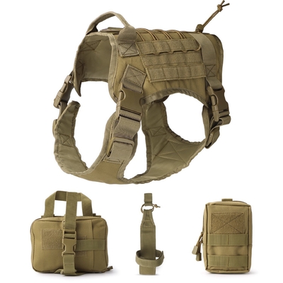 SGS 25cm Lightweight Dog Training Vest 1000D Nylon With Detachable Pouches