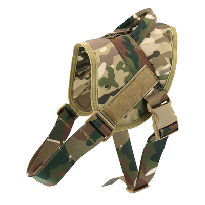 Black Personalized Tactical Dog Harness 90cm 1000D Nylon