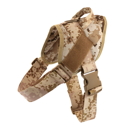 Black Personalized Tactical Dog Harness 90cm 1000D Nylon