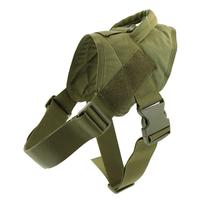 Black Personalized Tactical Dog Harness 90cm 1000D Nylon