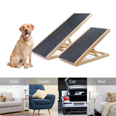 Couch Wooden 36 Inch Dog Ramp 6kg Adjustable Height Dog Ramp