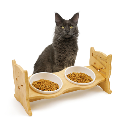 BPA Free 0.85kg Pet Food Feeders 24cm Adjustable Height Dog Food Bowls