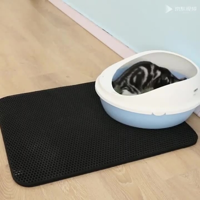 Foldable 60cm Waterproof Pet Mat PU Double Layer Cat Litter Mat