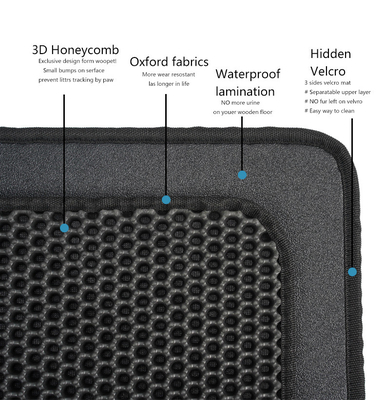 Foldable 60cm Waterproof Pet Mat PU Double Layer Cat Litter Mat