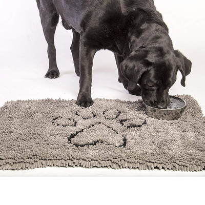Bathroom 2.5cm Chenille Pet Mat Non Skid Backing Absorbent