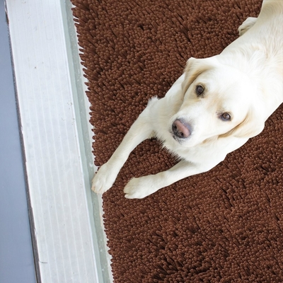 Household 2.5cm Non Slip Dog Crate Mat SGS Chenille Fiber