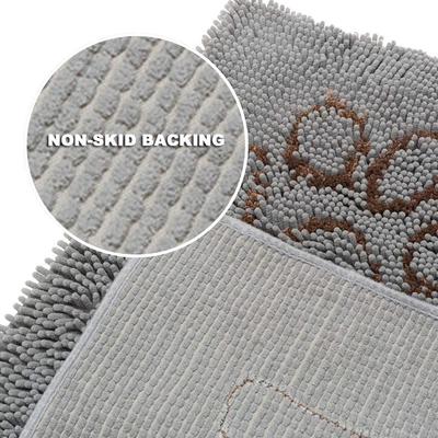 Absorbent 2.5cm Cat Litter Mats 100% Polyester Microfiber
