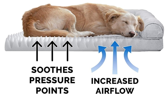 4.8kg Cooling Memory Foam Dog Bed 44in Machine Washable Pet Bed