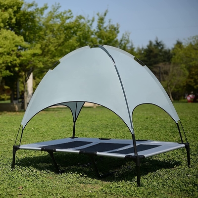 Indoor and Outdoor Beach Durable Oxford Fabric Elevated Dog Cot with Canopy