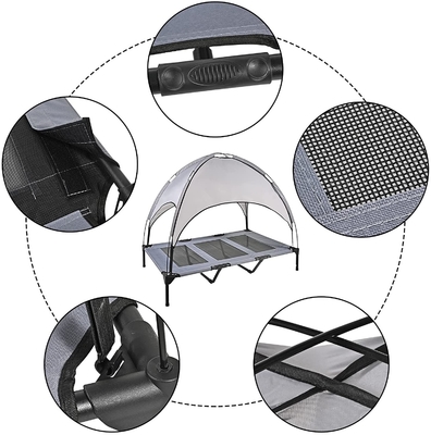 Removable Canopy Portable Raised Extra Carrying Bag Pet Cot