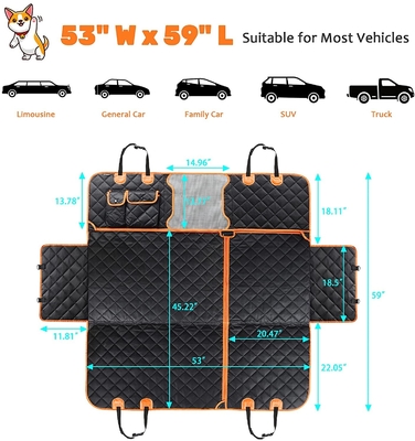 OEM Back Seat Dog Blanket 58in Dog Seat Cover With Door Protector