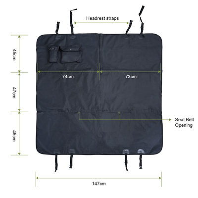 Dog Car Seat Cover for Back Seat, Waterproof Pet Dog Seat Cover for SUV 100% Scratchproof Nonslip