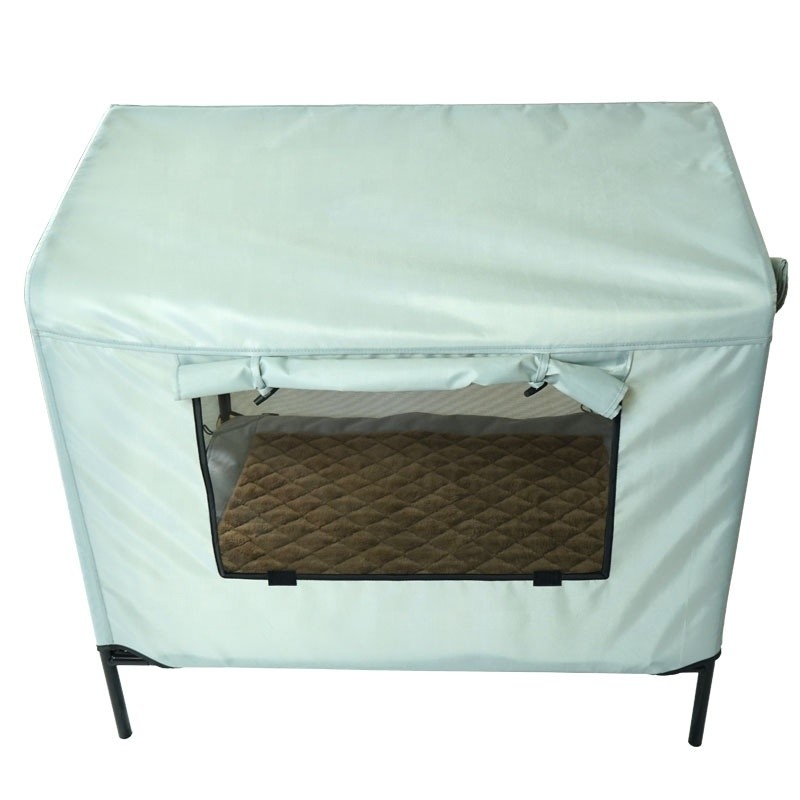Breathable 600D Elevated Canopy Dog Bed 32in Outdoor Dog Tent Bed