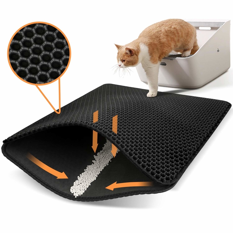 SGS 75cm Machine Washable Cat Litter Mat Honeycomb Chewy