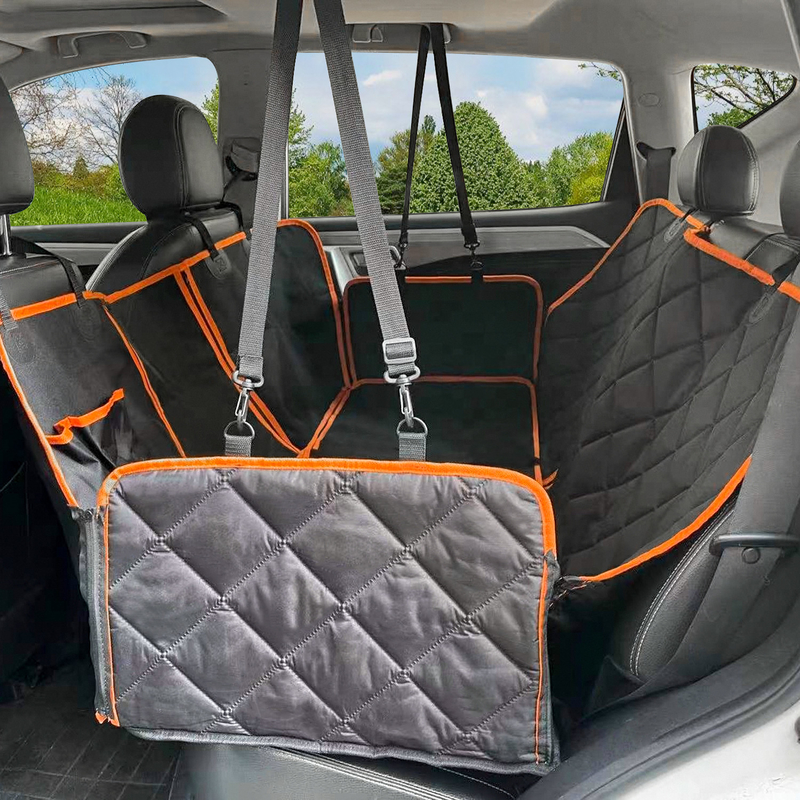 Dog Car Seat Cover for Back Seat, 4-in-1 Waterproof Pet Dog Seat Cover for SUV 100% Scratchproof Nonslip